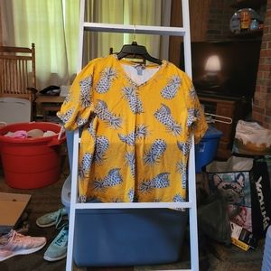 Mustard Yellow floral tee